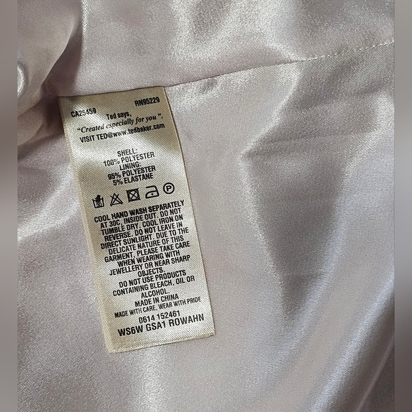 TED BAKER Tulip Pale Pink Floral Skirt Size 2 XS - S - Picture 4 of 4